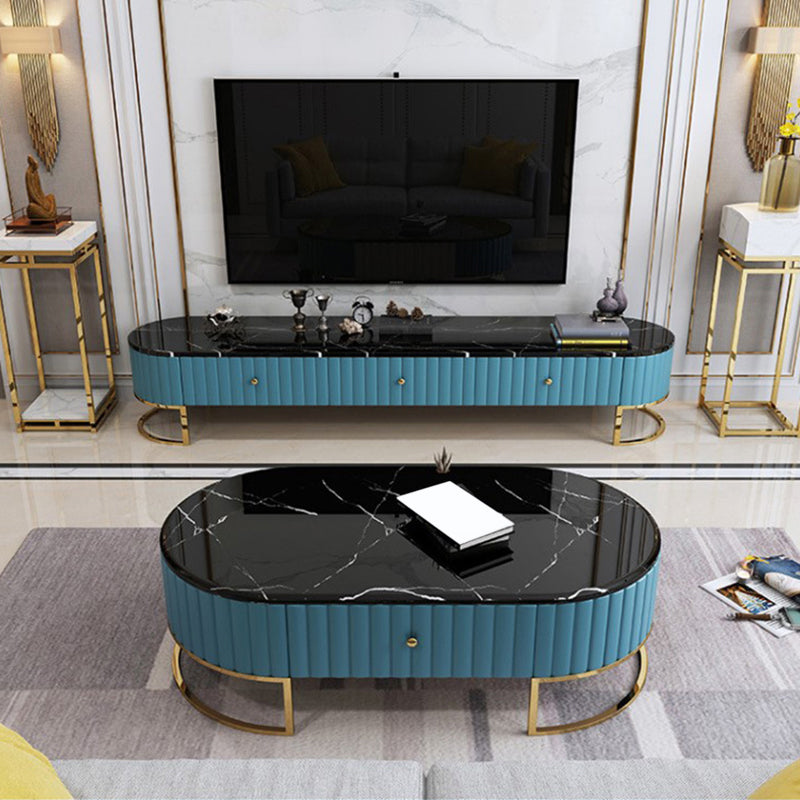 Scandinavian TV Media Stand 16" W Enclosed Storage TV Stand Console with Drawers Clearhalo 'furn' 'furn_tv_stands_entertainment_centers' 'Furniture' 'Living Room Furniture' 'TV Stands & Entertainment Centers' 'TV Stands & Media Storage Furniture' 'tv_stands_entertainment_centers' 6400847