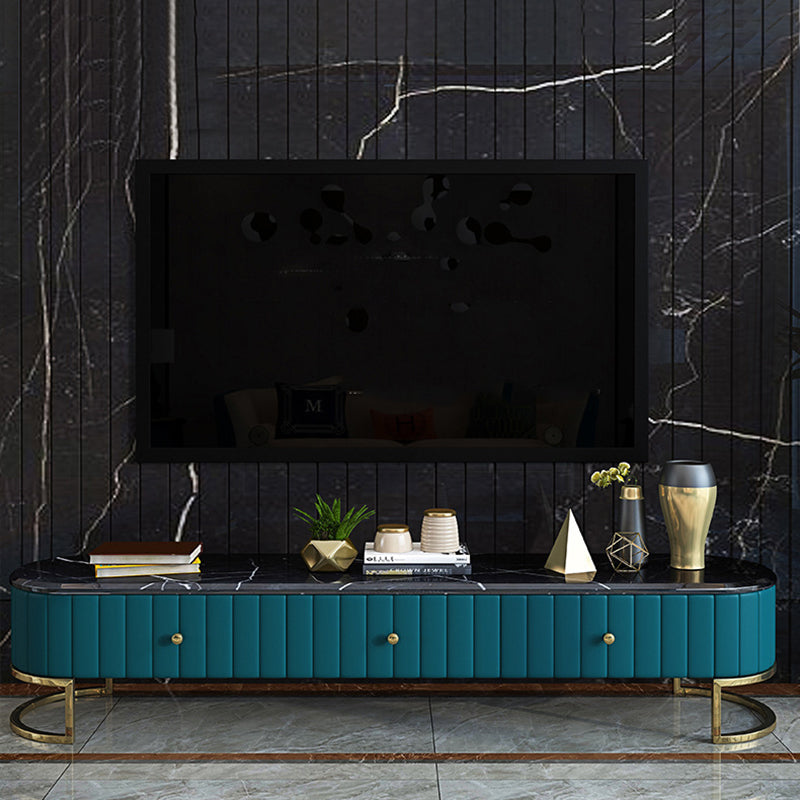 Scandinavian TV Media Stand 16" W Enclosed Storage TV Stand Console with Drawers Blue Clearhalo 'furn' 'furn_tv_stands_entertainment_centers' 'Furniture' 'Living Room Furniture' 'TV Stands & Entertainment Centers' 'TV Stands & Media Storage Furniture' 'tv_stands_entertainment_centers' 6400848