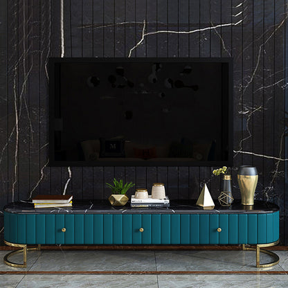 Scandinavian TV Media Stand 16" W Enclosed Storage TV Stand Console with Drawers Blue Clearhalo 'furn' 'furn_tv_stands_entertainment_centers' 'Furniture' 'Living Room Furniture' 'TV Stands & Entertainment Centers' 'TV Stands & Media Storage Furniture' 'tv_stands_entertainment_centers' 6400848