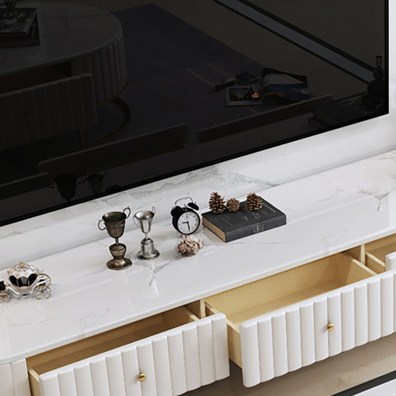 Scandinavian TV Media Stand 16" W Enclosed Storage TV Stand Console with Drawers Clearhalo 'furn' 'furn_tv_stands_entertainment_centers' 'Furniture' 'Living Room Furniture' 'TV Stands & Entertainment Centers' 'TV Stands & Media Storage Furniture' 'tv_stands_entertainment_centers' 6400853