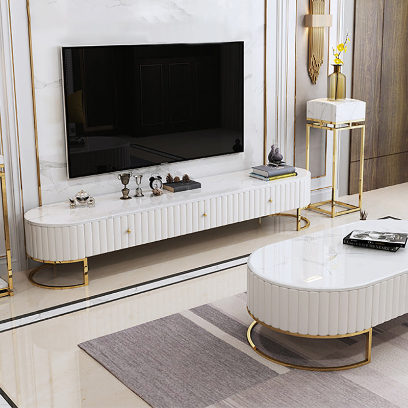 Scandinavian TV Media Stand 16" W Enclosed Storage TV Stand Console with Drawers Clearhalo 'furn' 'furn_tv_stands_entertainment_centers' 'Furniture' 'Living Room Furniture' 'TV Stands & Entertainment Centers' 'TV Stands & Media Storage Furniture' 'tv_stands_entertainment_centers' 6400855
