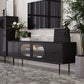 Solid Wood TV Media Console Industrial TV Stand for Living Room Clearhalo 'furn' 'furn_tv_stands_entertainment_centers' 'Furniture' 'Living Room Furniture' 'TV Stands & Entertainment Centers' 'TV Stands & Media Storage Furniture' 'tv_stands_entertainment_centers' 6400861