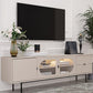 Solid Wood TV Media Console Industrial TV Stand for Living Room 79"L x 16"W x 22"H Beige Clearhalo 'furn' 'furn_tv_stands_entertainment_centers' 'Furniture' 'Living Room Furniture' 'TV Stands & Entertainment Centers' 'TV Stands & Media Storage Furniture' 'tv_stands_entertainment_centers' 6400862