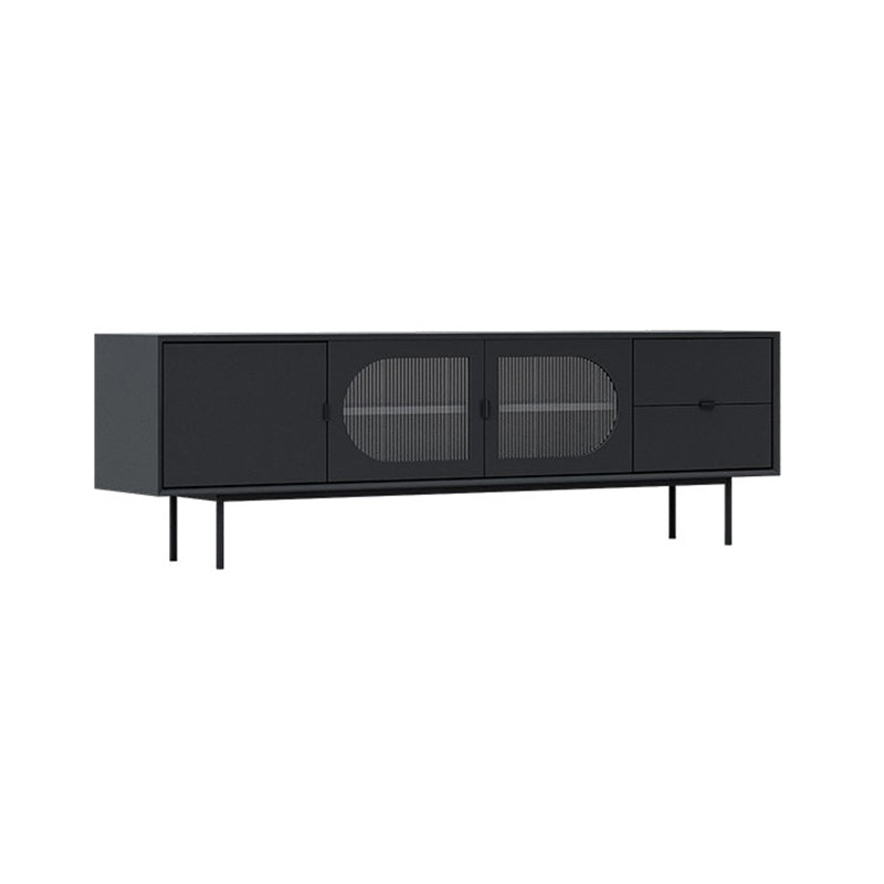 Solid Wood TV Media Console Industrial TV Stand for Living Room Black Clearhalo 'furn' 'furn_tv_stands_entertainment_centers' 'Furniture' 'Living Room Furniture' 'TV Stands & Entertainment Centers' 'TV Stands & Media Storage Furniture' 'tv_stands_entertainment_centers' 6400864