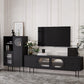 Solid Wood TV Media Console Industrial TV Stand for Living Room Clearhalo 'furn' 'furn_tv_stands_entertainment_centers' 'Furniture' 'Living Room Furniture' 'TV Stands & Entertainment Centers' 'TV Stands & Media Storage Furniture' 'tv_stands_entertainment_centers' 6400871