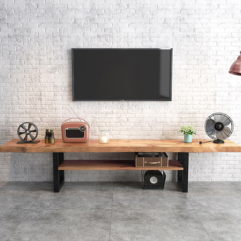 Industrial Wood TV Stand Console Open Storage TV Media Stand for Living Room 55"L x 14"W x 18"H Clearhalo 'furn' 'furn_tv_stands_entertainment_centers' 'Furniture' 'Living Room Furniture' 'TV Stands & Entertainment Centers' 'TV Stands & Media Storage Furniture' 'tv_stands_entertainment_centers' 6400895