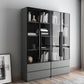 Modern Faux Wood Display Stand Standard Grey Display Cabinet for Dining Room Clearhalo 'Display & China Cabinets' 'display_china_cabinets' 'furn' 'furn_display_china_cabinets' 'Furniture' 'Kitchen & Dining Furniture' 6401125