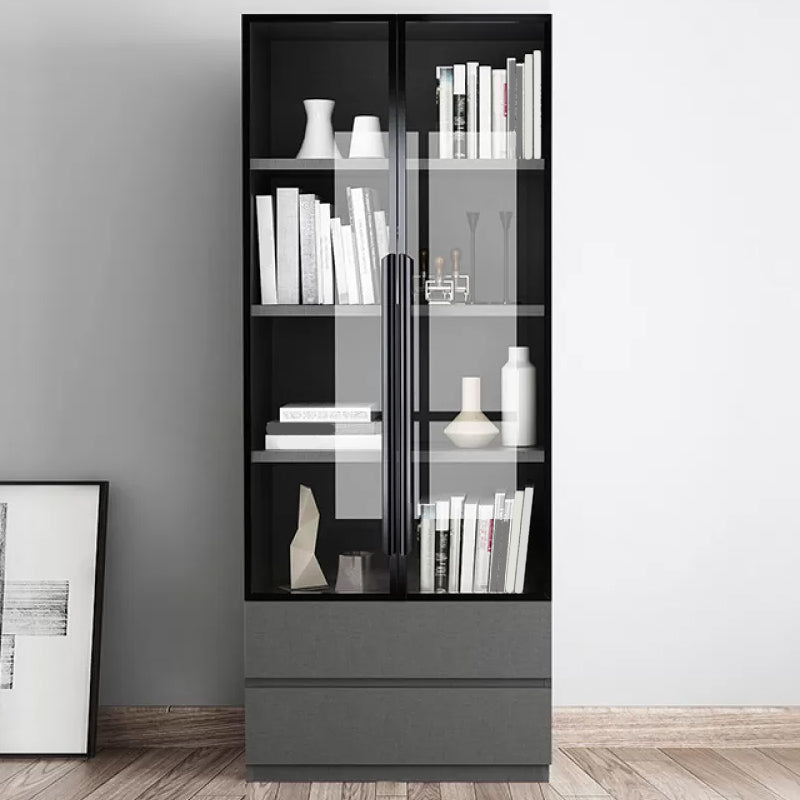 Modern Faux Wood Display Stand Standard Grey Display Cabinet for Dining Room https: res.litfad.com site img item 2022 10 06 6401127 1200x1200.jpg 2 Clearhalo 'Display & China Cabinets' 'display_china_cabinets' 'furn' 'furn_display_china_cabinets' 'Furniture' 'Kitchen & Dining Furniture' 6401127