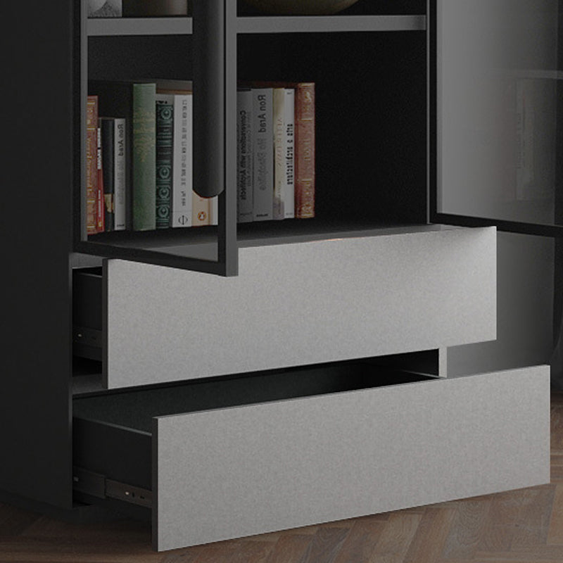 Modern Faux Wood Display Stand Standard Grey Display Cabinet for Dining Room Clearhalo 'Display & China Cabinets' 'display_china_cabinets' 'furn' 'furn_display_china_cabinets' 'Furniture' 'Kitchen & Dining Furniture' 6401130