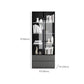 Modern Faux Wood Display Stand Standard Grey Display Cabinet for Dining Room Clearhalo 'Display & China Cabinets' 'display_china_cabinets' 'furn' 'furn_display_china_cabinets' 'Furniture' 'Kitchen & Dining Furniture' 6401137
