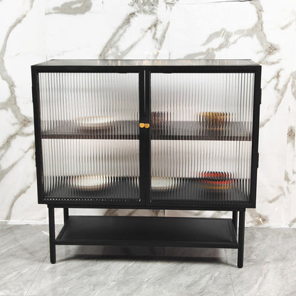 Modern Storage Cabinet Glass Door Buffet Cabinet with Door for Dining Room