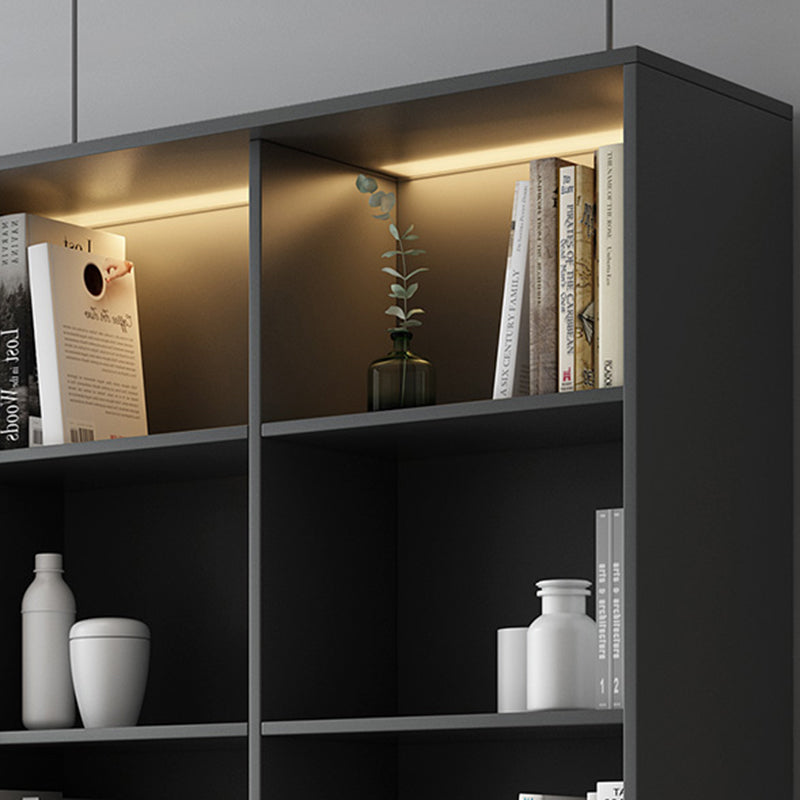 Faux Wood Modern Storage Cabinet Sliding Doors Display Cabinet with 2 Drawers Clearhalo 'Display & China Cabinets' 'display_china_cabinets' 'furn' 'furn_display_china_cabinets' 'Furniture' 'Kitchen & Dining Furniture' 6401174
