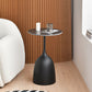 Glam Accent Table Nightstand Metal Round Night Table ,23.6" Tall Black 1 Piece Clearhalo 'Bedroom Furniture' 'furn' 'furn_night_stand' 'Furniture' 'night_stand' 'Nightstands' 6401284