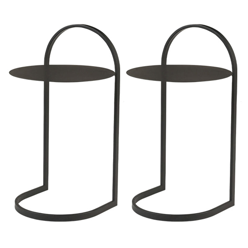 Cabinete contemporáneo del gabinete de metal acento de la mesa con 1 estante, 24 "de altura