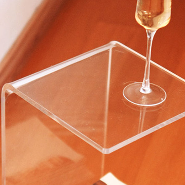 Tavolo da notte acrilico stile moderno comodino minimalista con pulegge