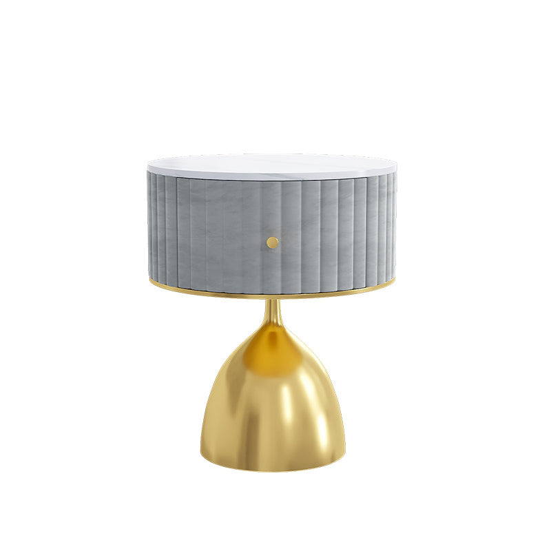 Contemporary Accent Table Nightstand Stone Bedside Cabinet with Drawer Clearhalo 'Bedroom Furniture' 'furn' 'furn_night_stand' 'Furniture' 'night_stand' 'Nightstands' 6401350