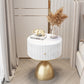 Contemporary Accent Table Nightstand Stone Bedside Cabinet with Drawer Clearhalo 'Bedroom Furniture' 'furn' 'furn_night_stand' 'Furniture' 'night_stand' 'Nightstands' 6401355