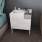 Wooden Bedside Table Modern Style Minimalist Night Table with Door Khaki 1 Piece Clearhalo 'Bedroom Furniture' 'furn' 'furn_night_stand' 'Furniture' 'night_stand' 'Nightstands' 6401387