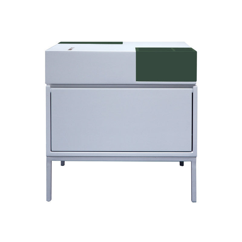 Wooden Bedside Table Modern Style Minimalist Night Table with Door Green 1 Piece Clearhalo 'Bedroom Furniture' 'furn' 'furn_night_stand' 'Furniture' 'night_stand' 'Nightstands' 6401388