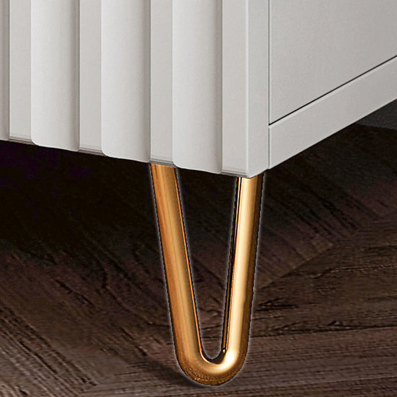 Glam Bed Nightstand Drawer Storage Imitation Wood Night Table with Legs Clearhalo 'Bedroom Furniture' 'furn' 'furn_night_stand' 'Furniture' 'night_stand' 'Nightstands' 6401402