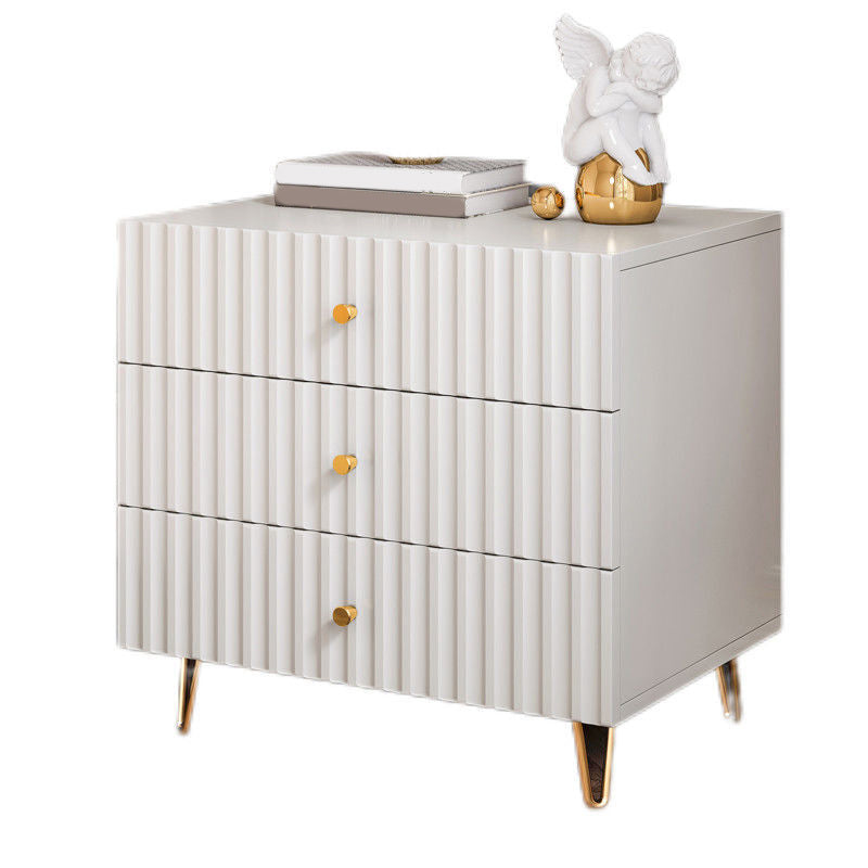 Glam Bed Nightstand Drawer Storage Imitation Wood Night Table with Legs Clearhalo 'Bedroom Furniture' 'furn' 'furn_night_stand' 'Furniture' 'night_stand' 'Nightstands' 6401404