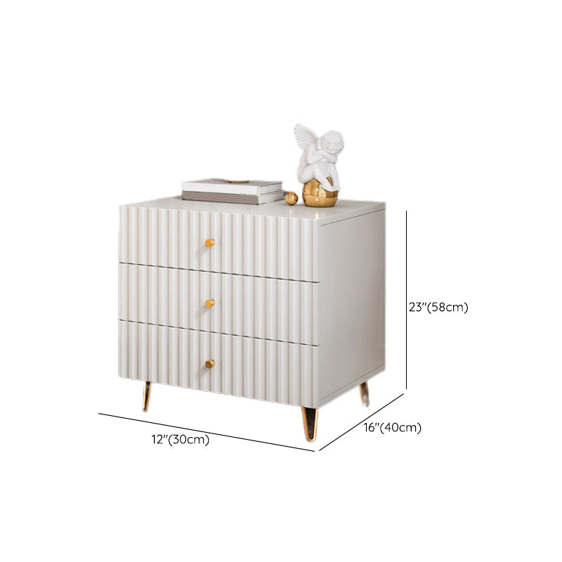 Glam Bed Nightstand Drawer Storage Imitation Wood Night Table with Legs Clearhalo 'Bedroom Furniture' 'furn' 'furn_night_stand' 'Furniture' 'night_stand' 'Nightstands' 6401406