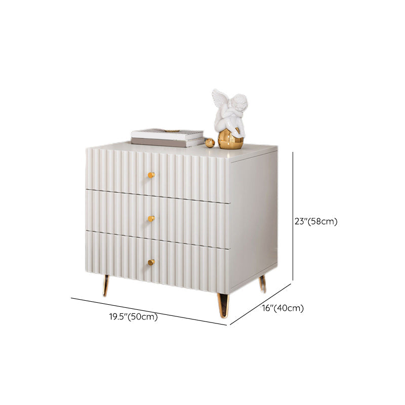 Glam Bed Nightstand Drawer Storage Imitation Wood Night Table with Legs Clearhalo 'Bedroom Furniture' 'furn' 'furn_night_stand' 'Furniture' 'night_stand' 'Nightstands' 6401409