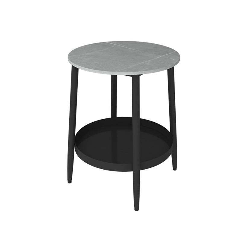 1 armoire de chevet en pierre d'étagère table de nuit contemporaine avec jambes, 19,7 "de haut