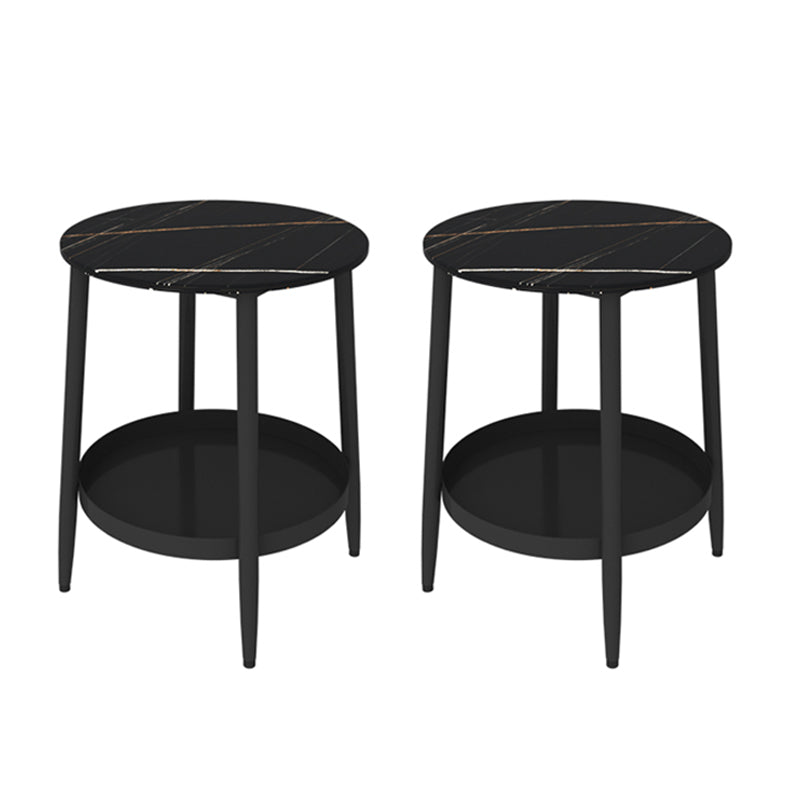 1 armoire de chevet en pierre d'étagère table de nuit contemporaine avec jambes, 19,7 "de haut