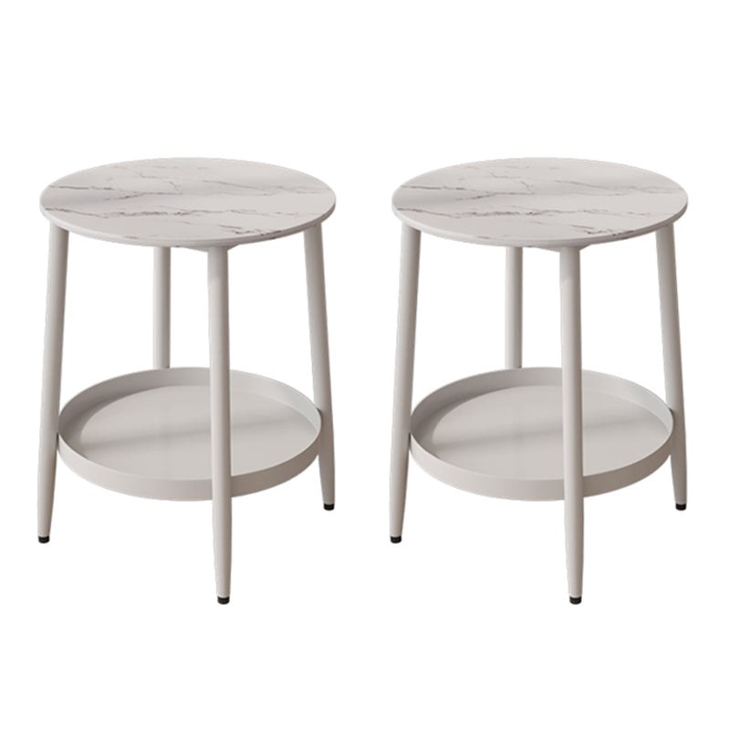 1 armoire de chevet en pierre d'étagère table de nuit contemporaine avec jambes, 19,7 "de haut