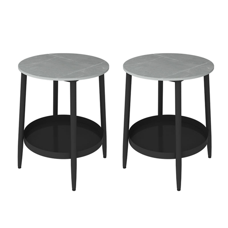 1 armoire de chevet en pierre d'étagère table de nuit contemporaine avec jambes, 19,7 "de haut