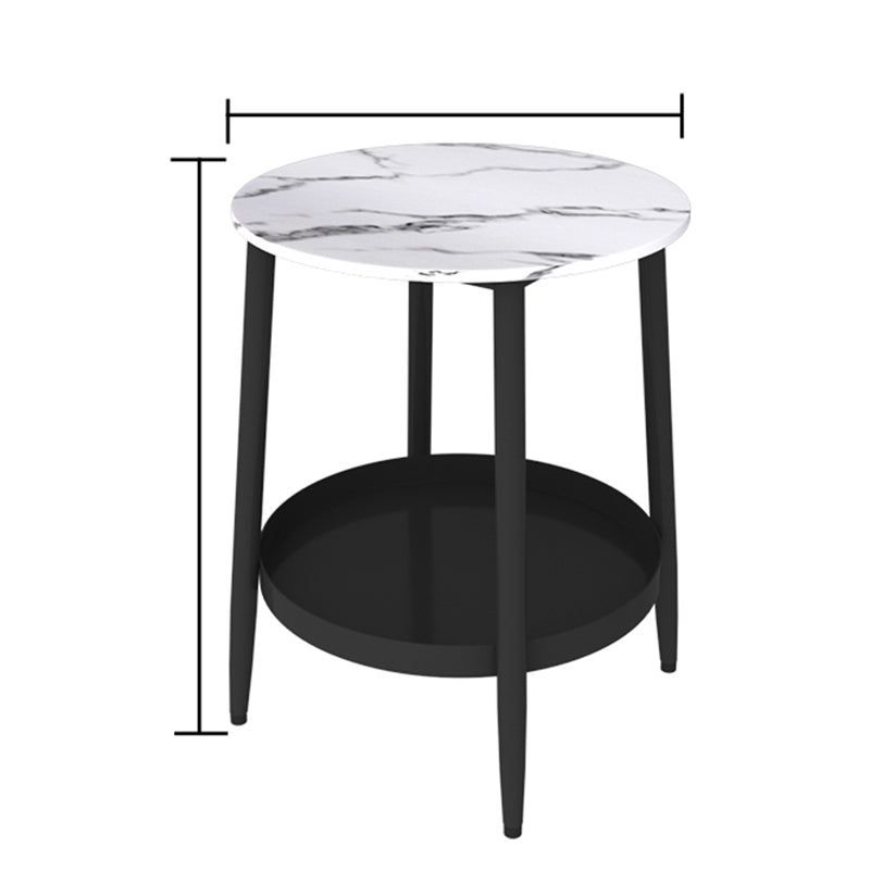 1 armoire de chevet en pierre d'étagère table de nuit contemporaine avec jambes, 19,7 "de haut