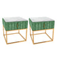 Drawer Storage Accent Table Nightstand Stone Bedside Cabinet for Bedroom Blackish Green Square 2 Piece Set Clearhalo 'Bedroom Furniture' 'furn' 'furn_night_stand' 'Furniture' 'night_stand' 'Nightstands' 6401479