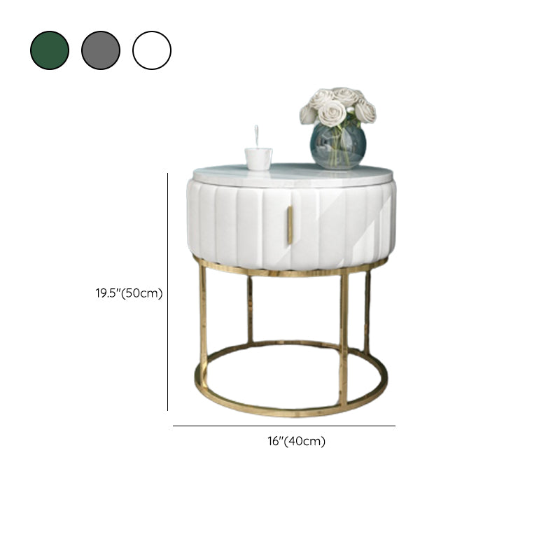 Drawer Storage Accent Table Nightstand Stone Bedside Cabinet for Bedroom Clearhalo 'Bedroom Furniture' 'furn' 'furn_night_stand' 'Furniture' 'night_stand' 'Nightstands' 6401488