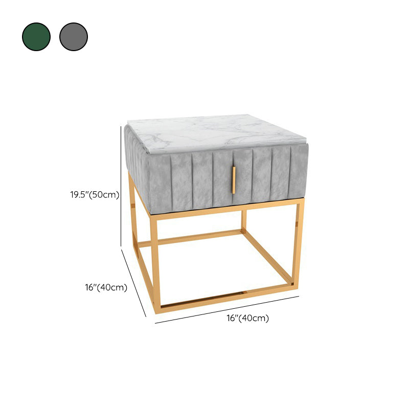 Drawer Storage Accent Table Nightstand Stone Bedside Cabinet for Bedroom Clearhalo 'Bedroom Furniture' 'furn' 'furn_night_stand' 'Furniture' 'night_stand' 'Nightstands' 6401489