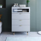 Classic Glam Storage Chest Manufactured Wood Dresser with 3 Drawers Grey Clearhalo 'Bedroom Furniture' 'Dressers & Chests' 'dressers_chests' 'furn' 'furn_dressers_chests' 'Furniture' 6401511