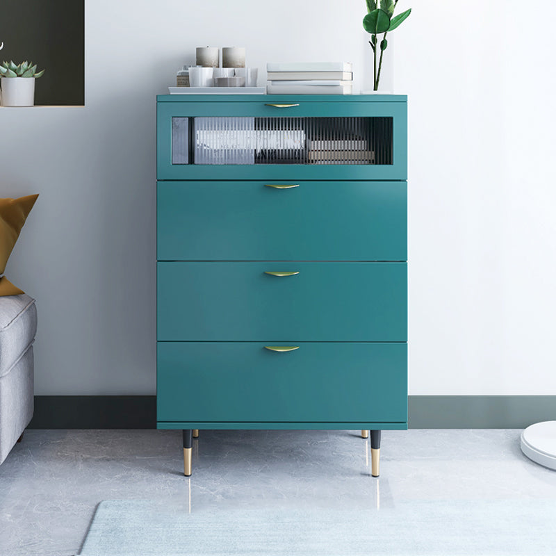 Classic Glam Storage Chest Manufactured Wood Dresser with 3 Drawers Green Clearhalo 'Bedroom Furniture' 'Dressers & Chests' 'dressers_chests' 'furn' 'furn_dressers_chests' 'Furniture' 6401512