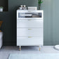 Classic Glam Storage Chest Manufactured Wood Dresser with 3 Drawers White Clearhalo 'Bedroom Furniture' 'Dressers & Chests' 'dressers_chests' 'furn' 'furn_dressers_chests' 'Furniture' 6401514
