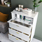 Classic Glam Storage Chest Manufactured Wood Dresser with 3 Drawers Clearhalo 'Bedroom Furniture' 'Dressers & Chests' 'dressers_chests' 'furn' 'furn_dressers_chests' 'Furniture' 6401520