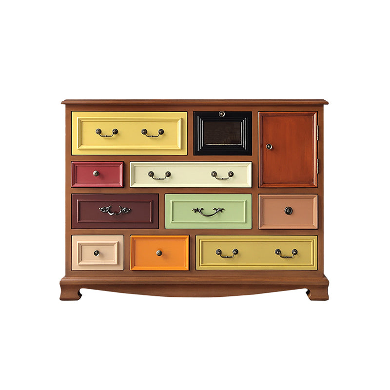 Cassettiera portaoggetti orizzontale in legno per camera da letto nautica con 10 cassetti