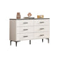 Glam Stone Coffre de rangement pour chambre à coucher, 30 cm de large, blanc avec tiroirs
