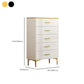 Glam Stone Coffre de rangement pour chambre à coucher, 30 cm de large, blanc avec tiroirs