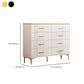 Glam Stone Coffre de rangement pour chambre à coucher, 30 cm de large, blanc avec tiroirs