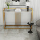 12" W Marble Console Table Glam Rectangle Accent Table for Hall