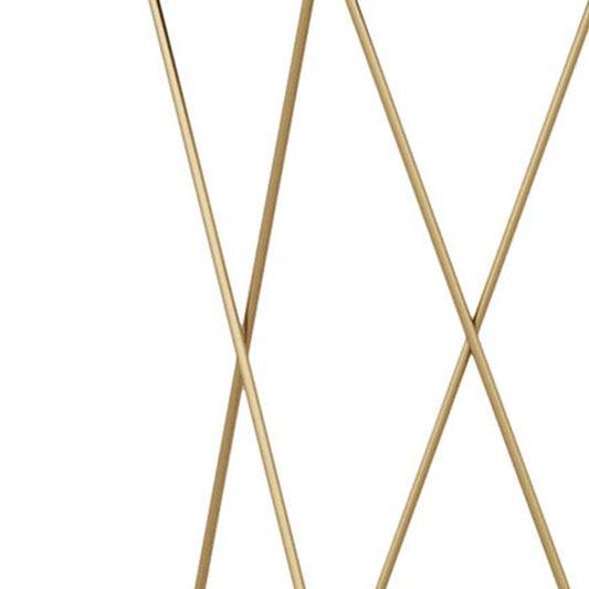 Glam Marble Console Sofa Table Half Moon Iron Accent Table for Hall