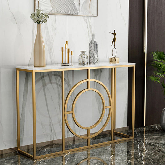 Glam Console Accent Table Antique Finish Rectangle Console Sofa Table