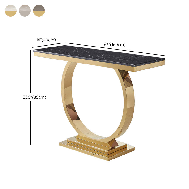 Tabella della console in marmo da 16 "W Tavolo accento resistente alle macchie glam per Hall