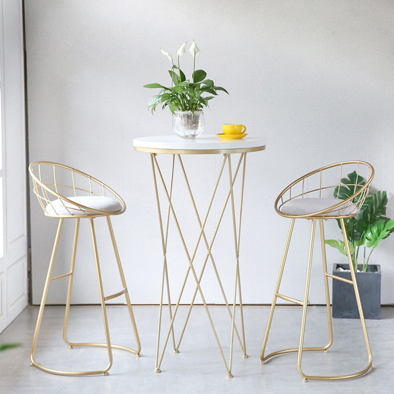 Contemporary Low Back Bar Stools Metal Barstool with Cushion for Bar Clearhalo 'Bar Furniture' 'Bar Stools' 'bar_stools' 'furn' 'furn_bar_stools' 'Furniture' 'Kitchen & Dining Furniture' 6402484