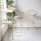 Contemporary Low Back Bar Stools Metal Barstool with Cushion for Bar Clearhalo 'Bar Furniture' 'Bar Stools' 'bar_stools' 'furn' 'furn_bar_stools' 'Furniture' 'Kitchen & Dining Furniture' 6402487