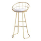 Contemporary Low Back Bar Stools Metal Barstool with Cushion for Bar Clearhalo 'Bar Furniture' 'Bar Stools' 'bar_stools' 'furn' 'furn_bar_stools' 'Furniture' 'Kitchen & Dining Furniture' 6402490